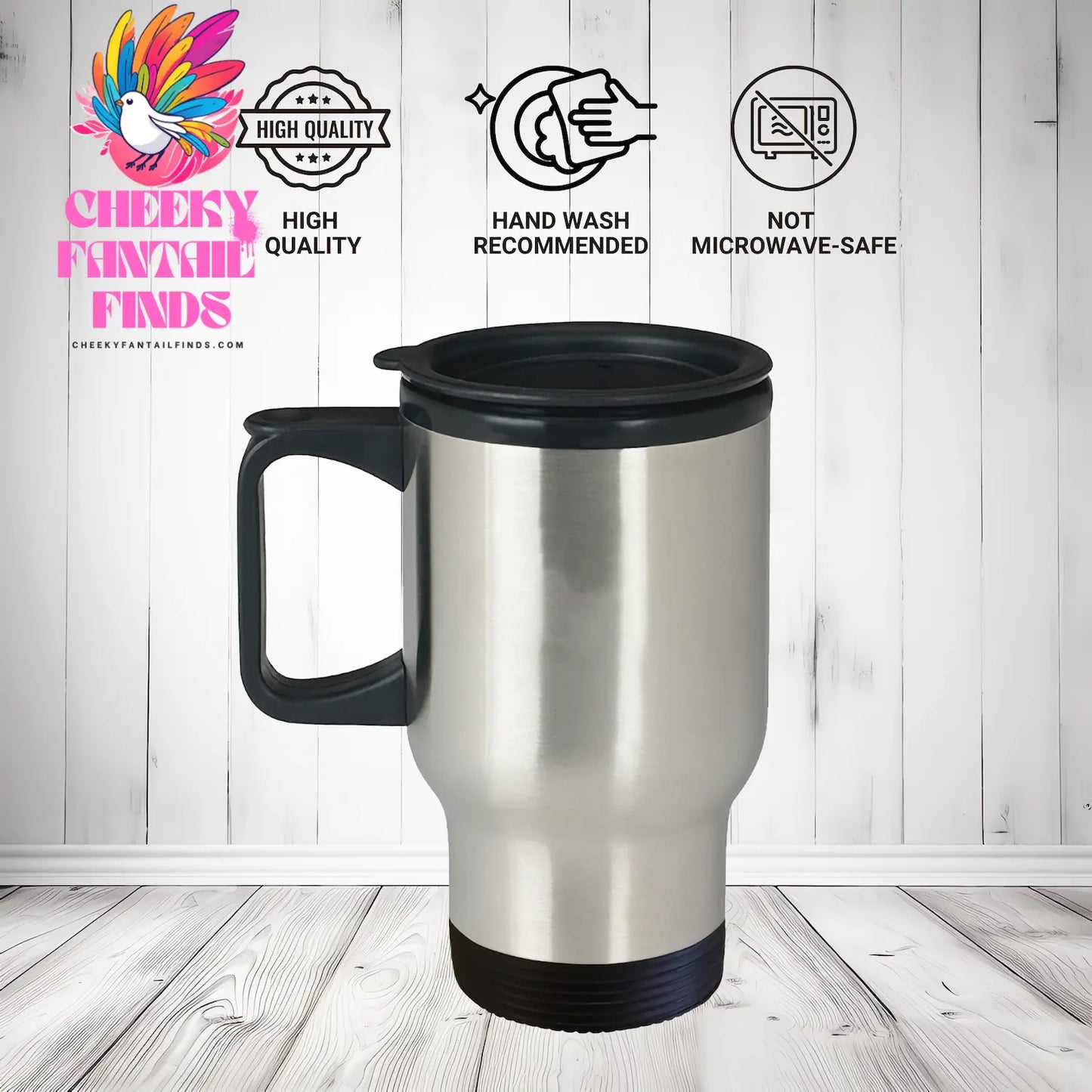 Best Cat Mom Ever Fathers Day Unique Gifts For Silver Tabby Cat Lovers | Gifts from Daughter | Funny Silver Tabby Cat Travel Mug - Image 4
