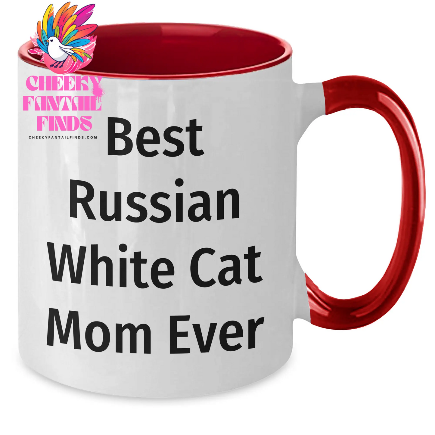 Best Russian White Cat Mom Ever Coffee Mug - Funny Two Tone Russian White Cat Gifts for Father's Day Unique Gifts from Daughter to Mom - Additional