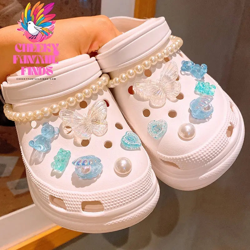 Bowknot Pearl Sneakers Accessories Shoe Buckle Jewelry Cheeky Fantail Finds
