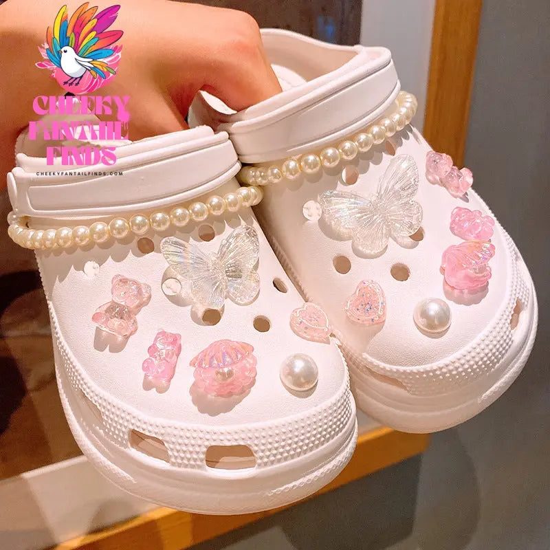 Bowknot Pearl Sneakers Accessories Shoe Buckle Jewelry Cheeky Fantail Finds