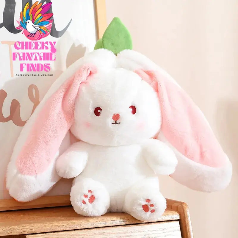 Bunny Stuffed Animal Plush Reversible Strawberry Bunny Plush Doll With Zipper Cute Soft Rabbit Room Decoration Toys For Easter G Cheeky Fantail Finds