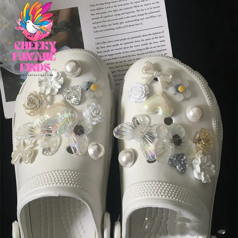 Butterfly Shoe Buckle Diy Decorative Card For Shoe Accessories Cheeky Fantail Finds
