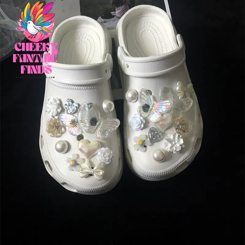 Butterfly Shoe Buckle Diy Decorative Card For Shoe Accessories Cheeky Fantail Finds