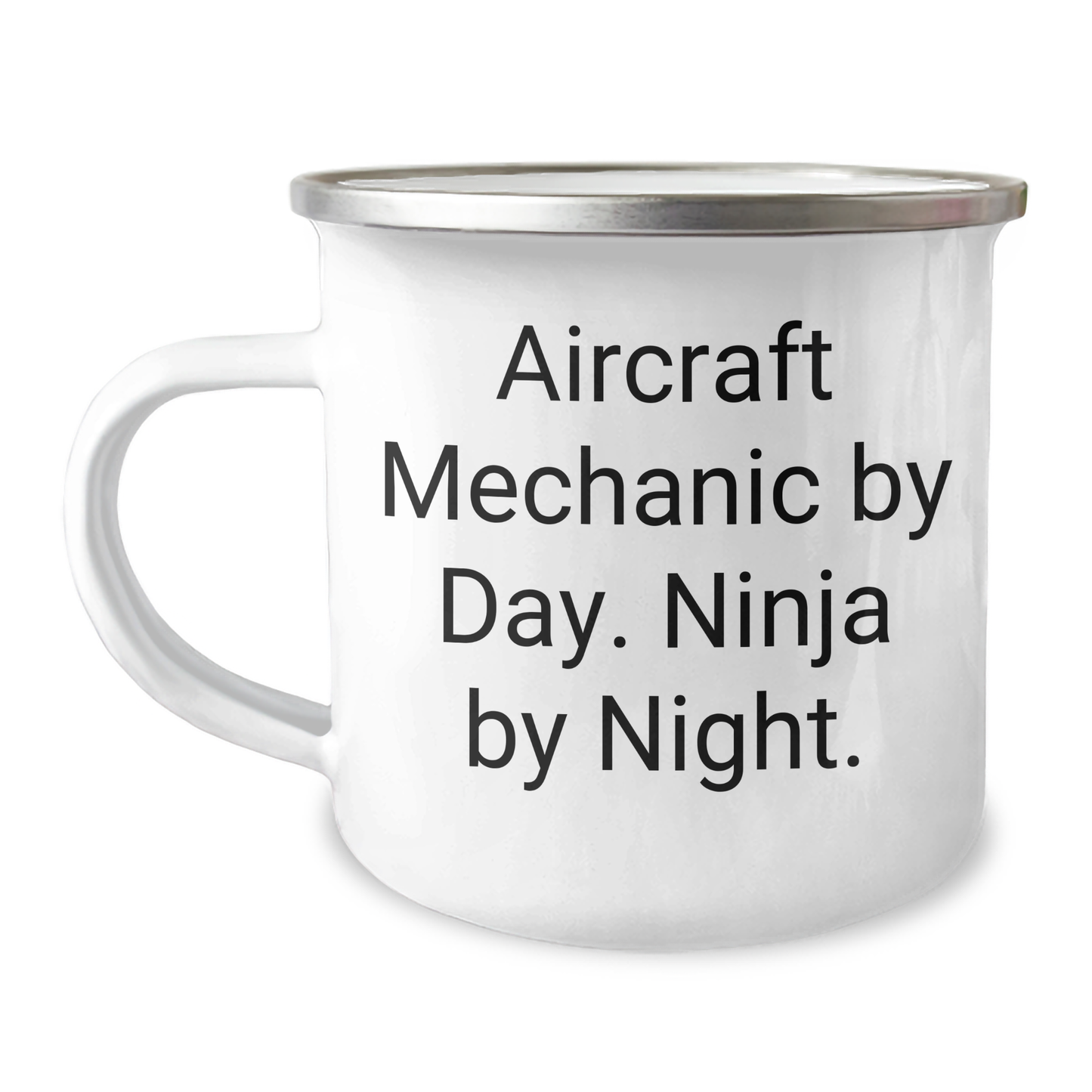 Aircraft Mechanic Gifts by Day, Ninja by Night Funny Camping Mug for Father's Day - Image 1