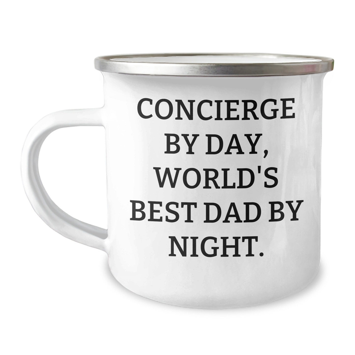 Concierge Gifts from Men, Funny Camping Mug with World's Best Dad Quote, Perfect for Father's Day - Image 1