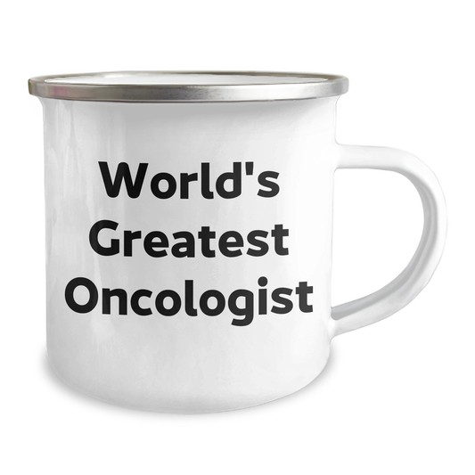 Funny World's Greatest Oncologist Gifts for Graduation, Camping Mug for Oncologist, 'World's Greatest' Quote, 12 oz Stainless Steel with Enamel Finish, Gifts from Friends and Family - Image 2