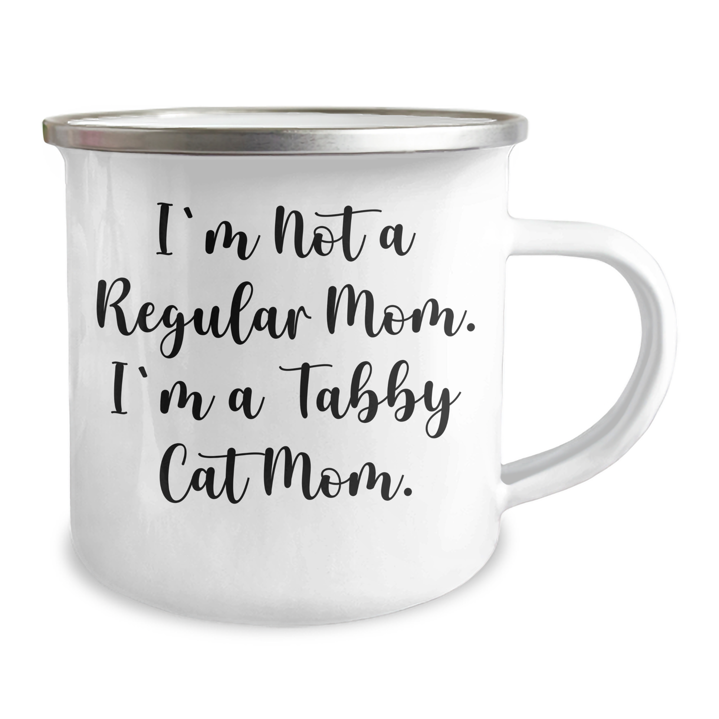 Tabby Cat Mom Gifts from Family to Tabby Cat Lover, Funny Camping Mug for Graduation, I'm Not A Regular Mom. I'm A Tabby Cat Mom. - Image 2