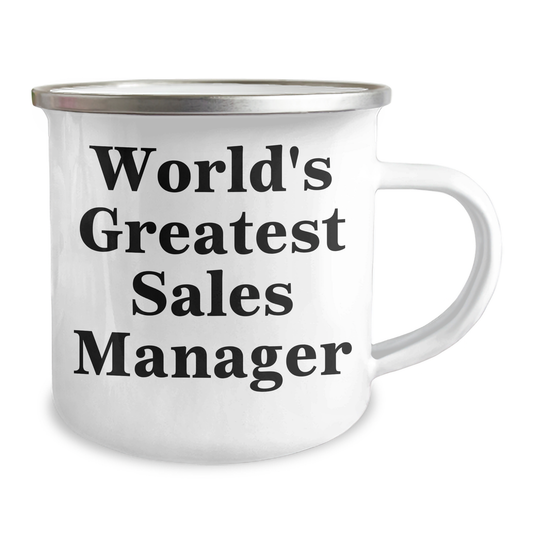 Funny Sales Manager Gifts, World's Greatest Sales Manager Camping Mug for Graduation, 'World's Greatest' Quote, Gifts from Friends, Gifts for Sales Manager - Image 2