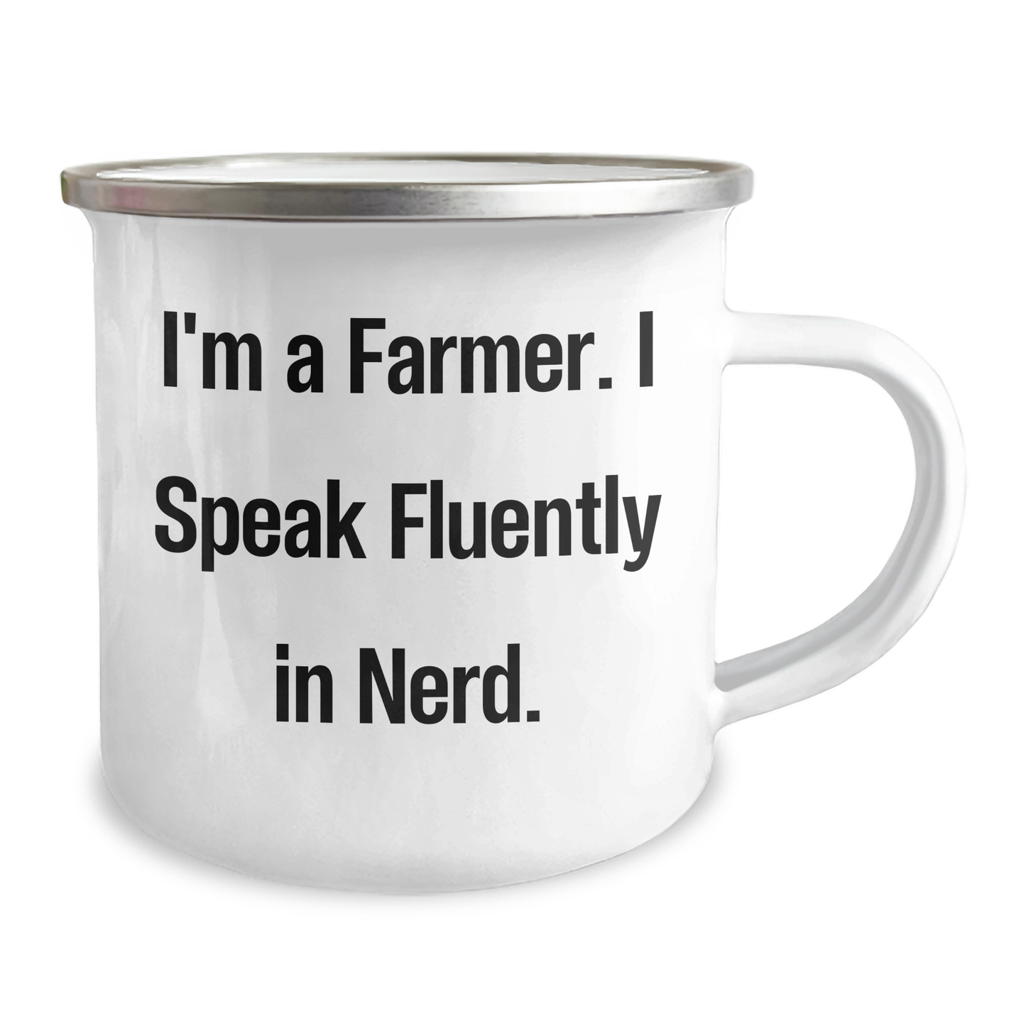 Farmer Gifts from Friends and Family - Funny Quote Camping Mug, Perfect for Father's Day, Unique and Humorous, 12 oz Stainless Steel with Enamel Finish - Image 2