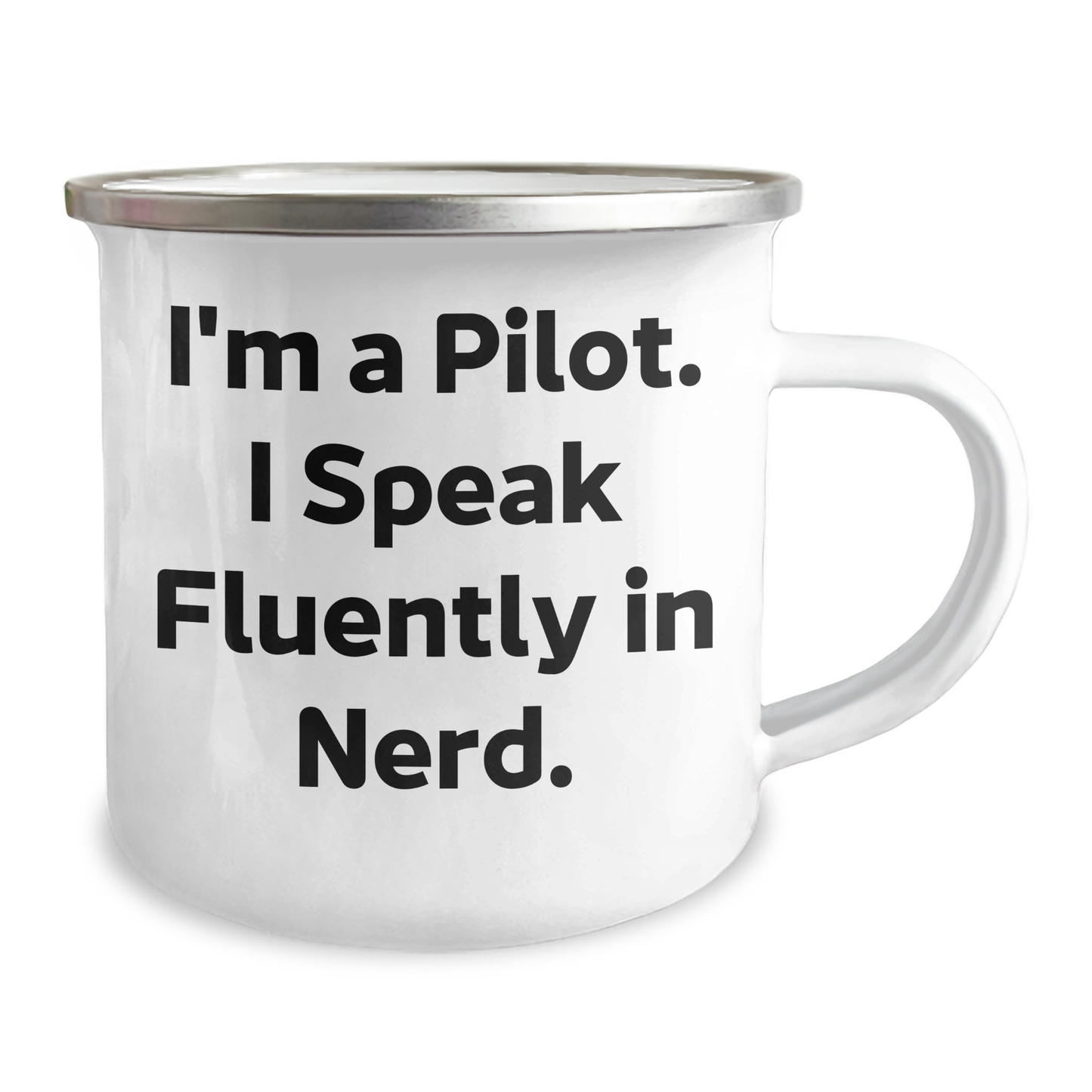Funny Pilot Gifts from Friends - I'm A Pilot. I Speak Fluently In genius. Camping Mug for Men, Unique Father's Day Unique Gifts - Image 2