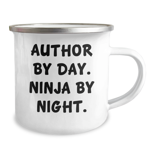 Author Gifts: Funny Camping Mug for Dad, Author By Day. Ninja By Night. - Unique Father's Day Unique Gifts from Men to Authors - Image 2
