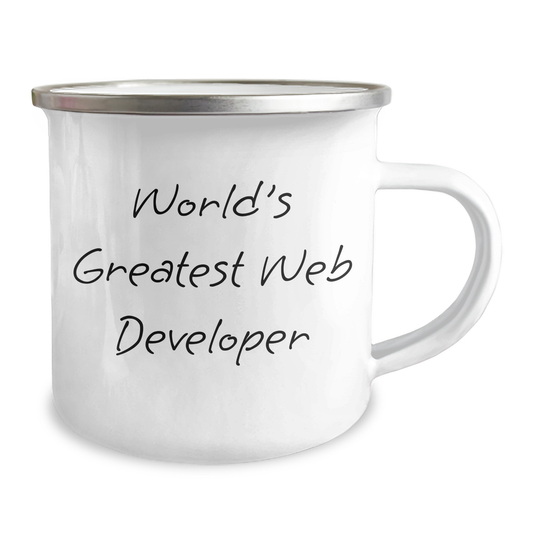Funny World's Greatest Web Developer Gifts from Men to Family - Unique Camping Mug for Father's Day - Image 2
