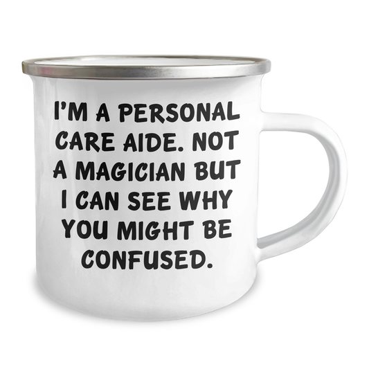 Personal Care Aide Humor Camping Mug, Funny Gifts from Friends to Family, Father's Day Unique Gifts for Men - Image 2