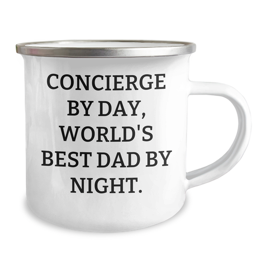 Concierge Gifts from Men, Funny Camping Mug with World's Best Dad Quote, Perfect for Father's Day - Image 2