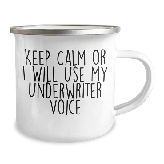 Funny Underwriter Gifts, Keep Calm Camping Mug, Underwriter Voice Sarcasm, Gifts from Friends, Gifts for Underwriter on Father's Day - Image 2