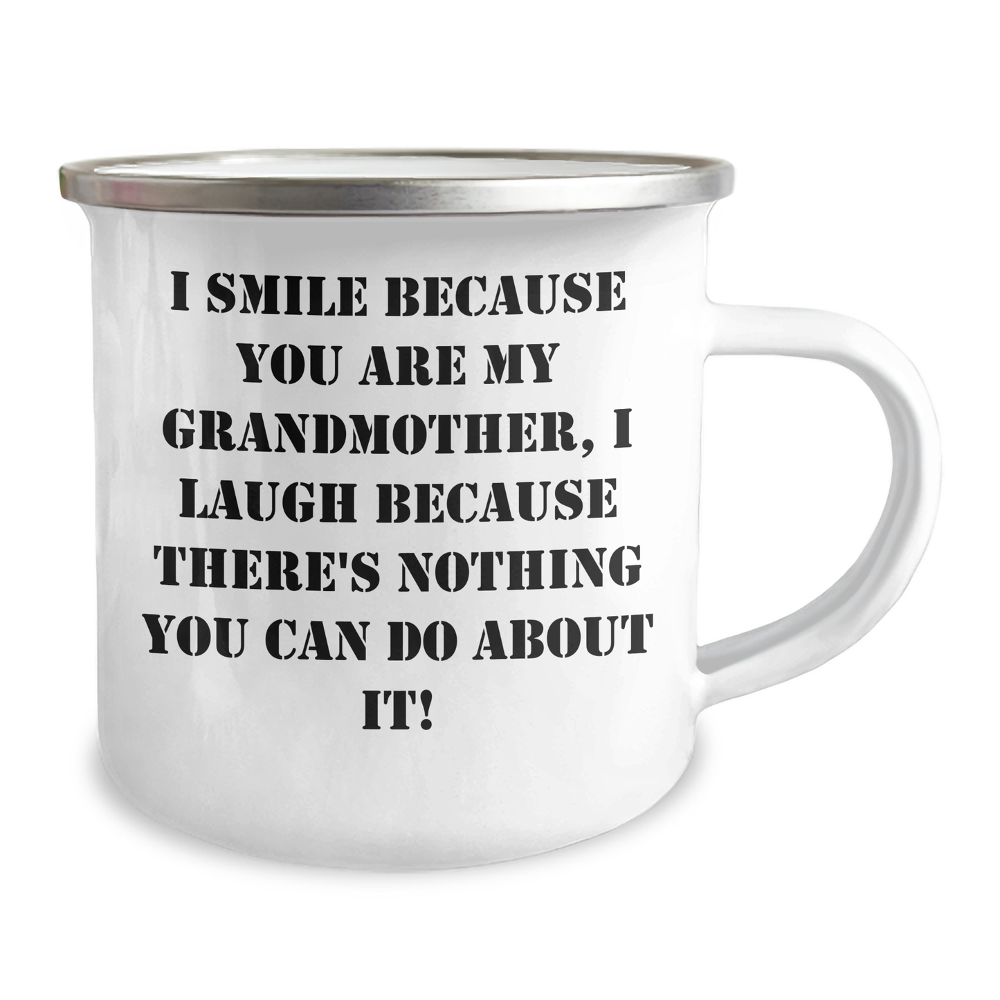 Funny Grandmother Gifts, I Smile Because You Are My Grandmother, Camping Mug for Her, Father's Day Unique Gifts from Family - Image 2