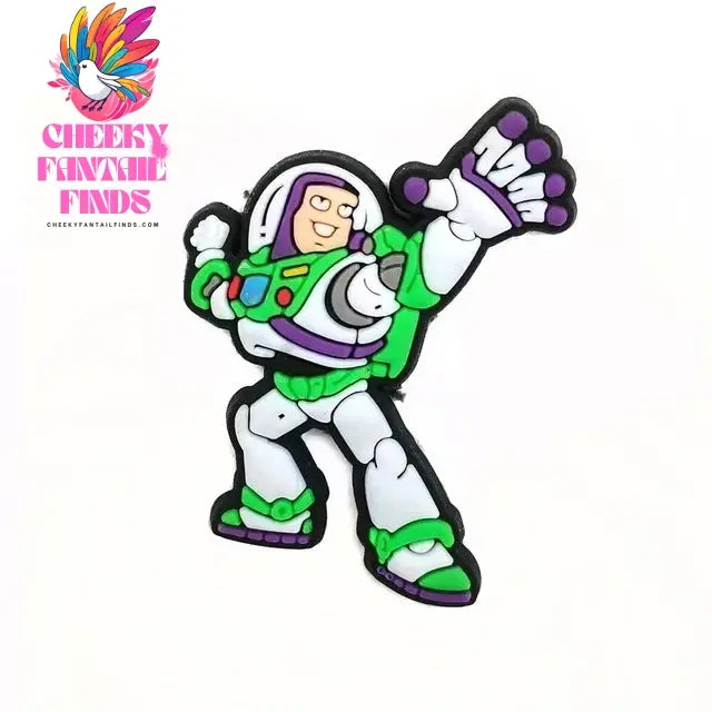CCF 1-20Pcs Cartoon Buzz Lightyear Shoes Buckle Cute Cartoon Diy Shoes Decoration Shoes Charm Accessories Summer Sandals Clog Cheeky Fantail Finds