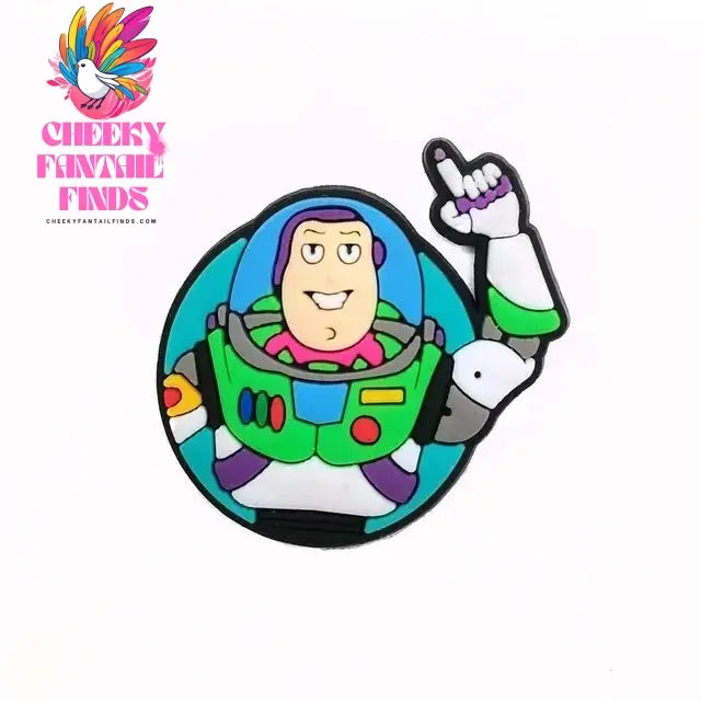 CCF 1-20Pcs Cartoon Buzz Lightyear Shoes Buckle Cute Cartoon Diy Shoes Decoration Shoes Charm Accessories Summer Sandals Clog Cheeky Fantail Finds