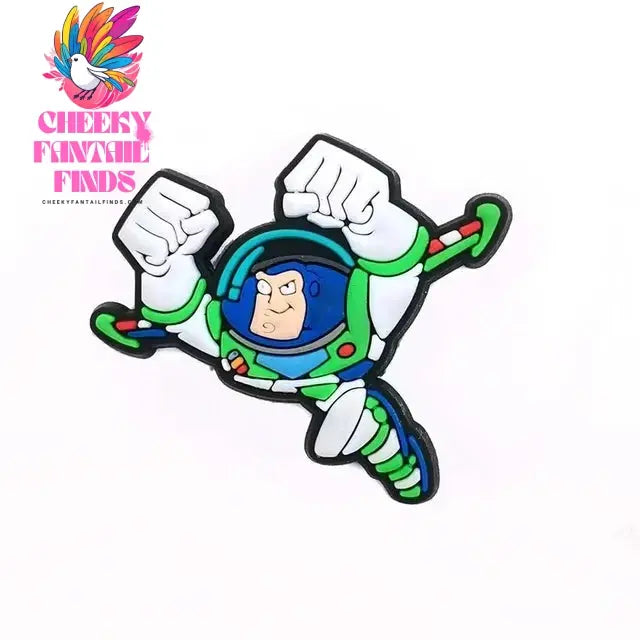 CCF 1-20Pcs Cartoon Buzz Lightyear Shoes Buckle Cute Cartoon Diy Shoes Decoration Shoes Charm Accessories Summer Sandals Clog Cheeky Fantail Finds