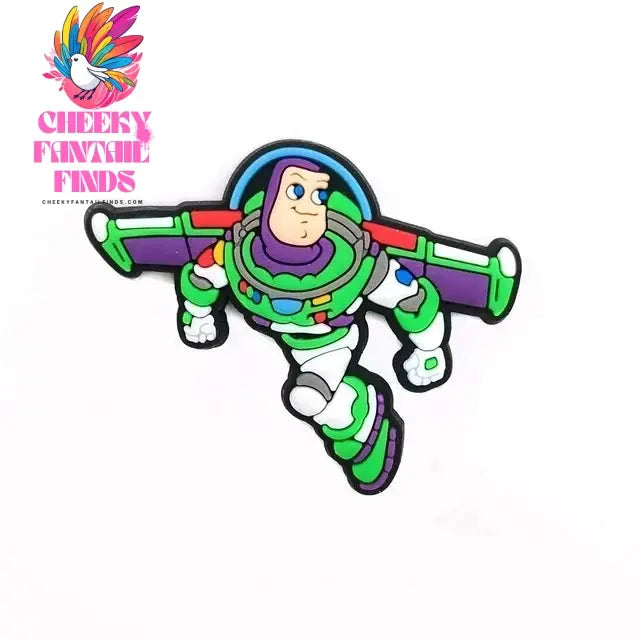 CCF 1-20Pcs Cartoon Buzz Lightyear Shoes Buckle Cute Cartoon Diy Shoes Decoration Shoes Charm Accessories Summer Sandals Clog Cheeky Fantail Finds