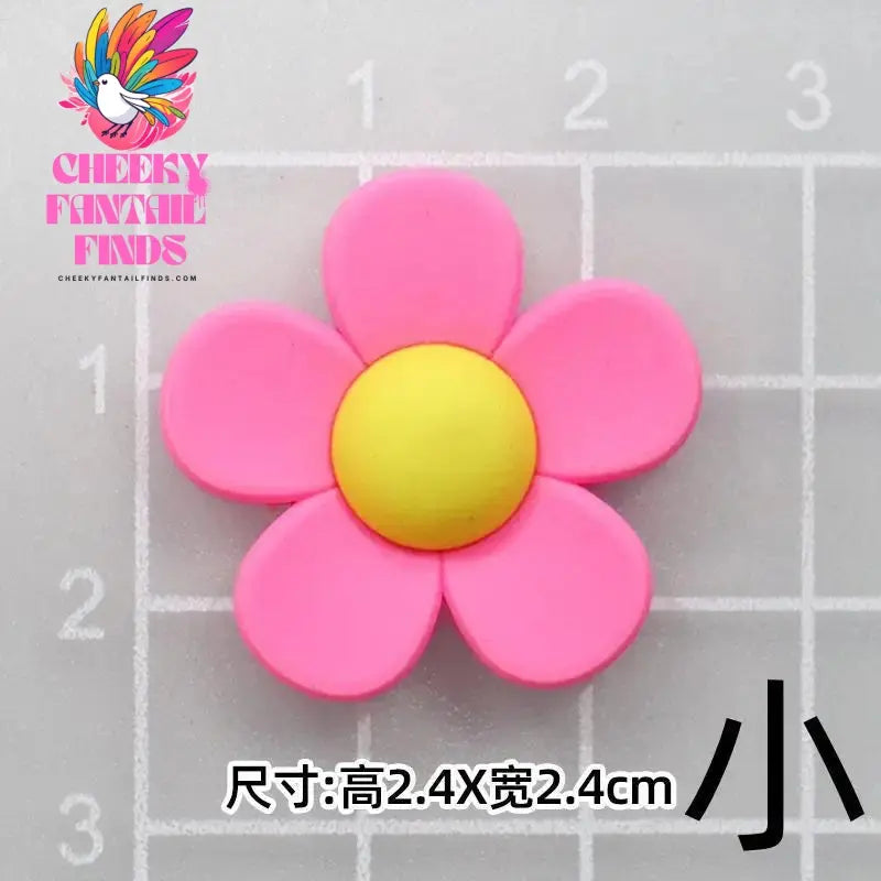 CCF 20P Cute Cartoon PVC Pink Fashion Barbie Shoe Flowers DIY Hole Shoes Sandals Charm Shoes Accessories Party Festival Gifts Cheeky Fantail Finds