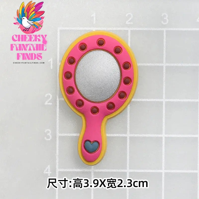 CCF 20P Cute Cartoon PVC Pink Fashion Barbie Shoe Flowers DIY Hole Shoes Sandals Charm Shoes Accessories Party Festival Gifts Cheeky Fantail Finds