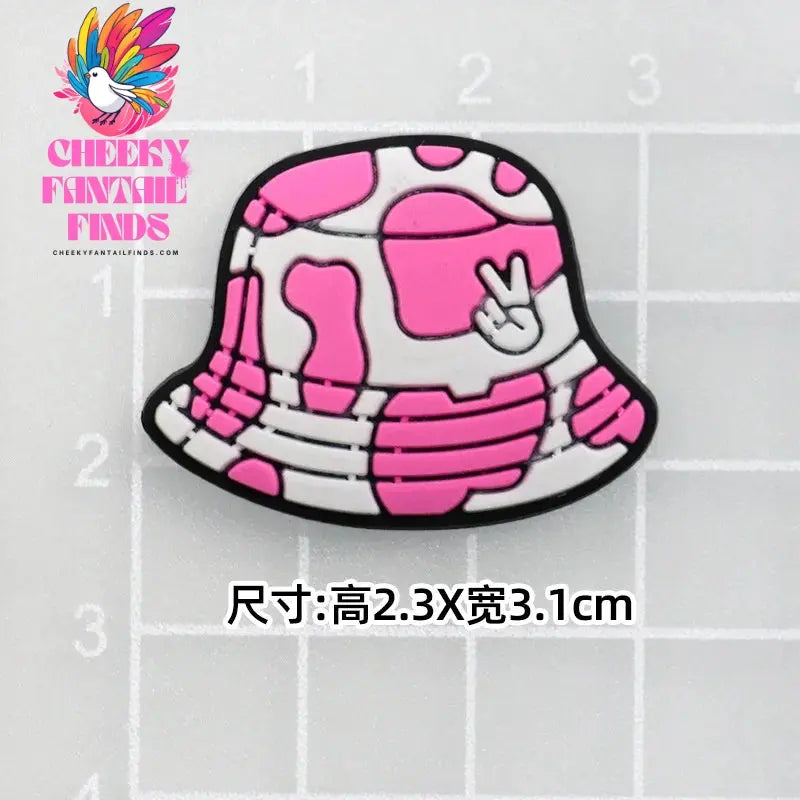 CCF 20P Cute Cartoon PVC Pink Fashion Barbie Shoe Flowers DIY Hole Shoes Sandals Charm Shoes Accessories Party Festival Gifts Cheeky Fantail Finds