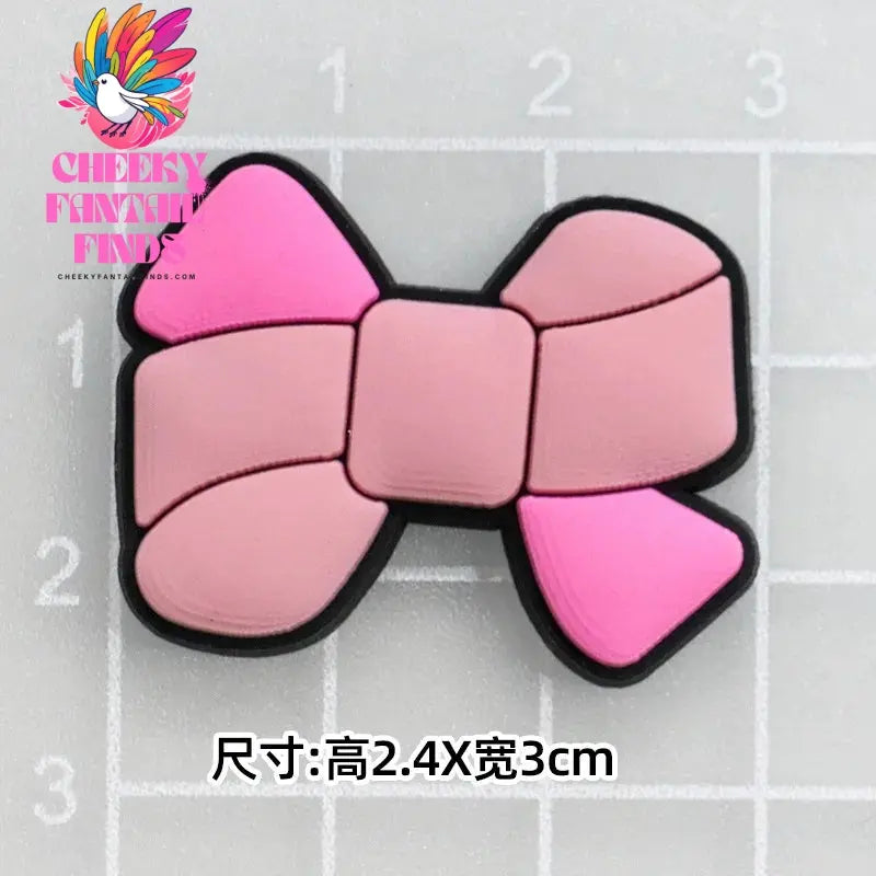 CCF 20P Cute Cartoon PVC Pink Fashion Barbie Shoe Flowers DIY Hole Shoes Sandals Charm Shoes Accessories Party Festival Gifts Cheeky Fantail Finds