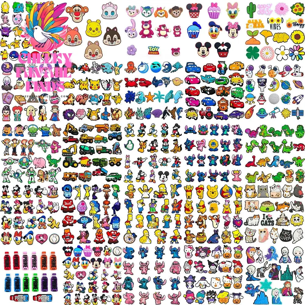 CCF 25 sets Cartoon Anime Shoe Charms Accessories PVC Shoe Decrations Wristband Buckle Kids X-mas Gifts Cheeky Fantail Finds
