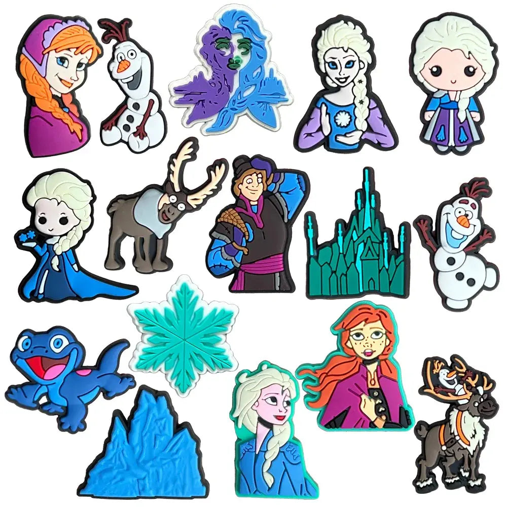 CCF 25 sets Cartoon Anime Shoe Charms Accessories PVC Shoe Decrations Wristband Buckle Kids X-mas Gifts Cheeky Fantail Finds