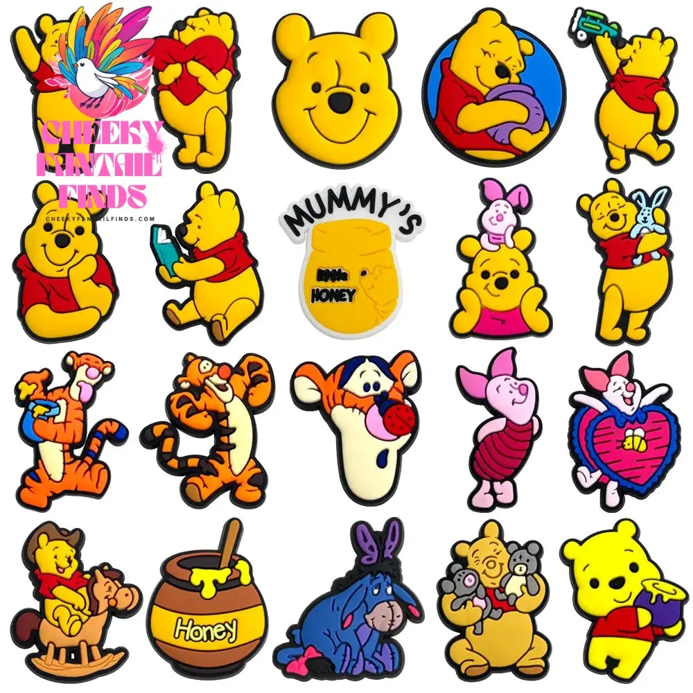 CCF 25 sets Cartoon Anime Shoe Charms Accessories PVC Shoe Decrations Wristband Buckle Kids X-mas Gifts Cheeky Fantail Finds