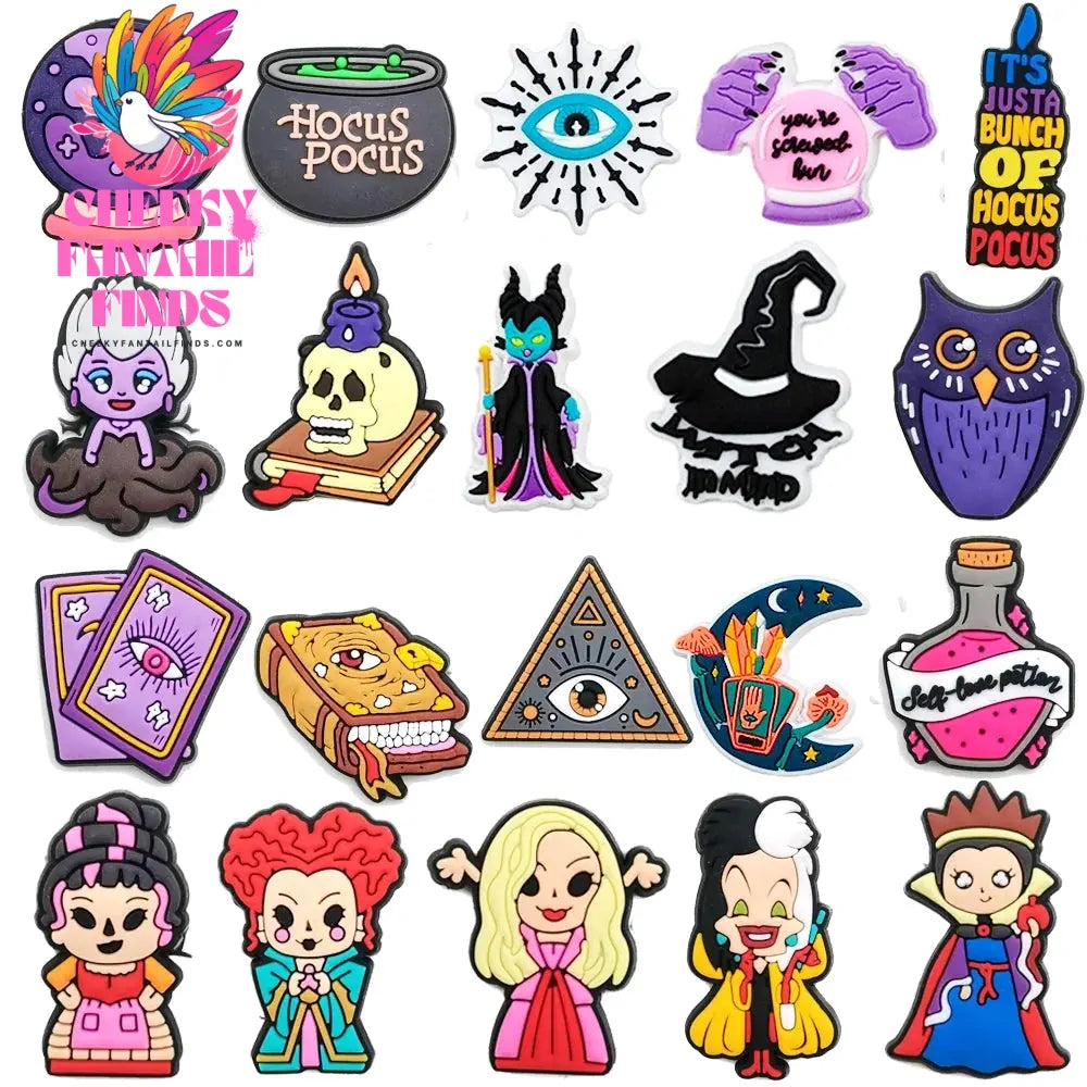 CCF 25 sets Cartoon Anime Shoe Charms Accessories PVC Shoe Decrations Wristband Buckle Kids X-mas Gifts Cheeky Fantail Finds