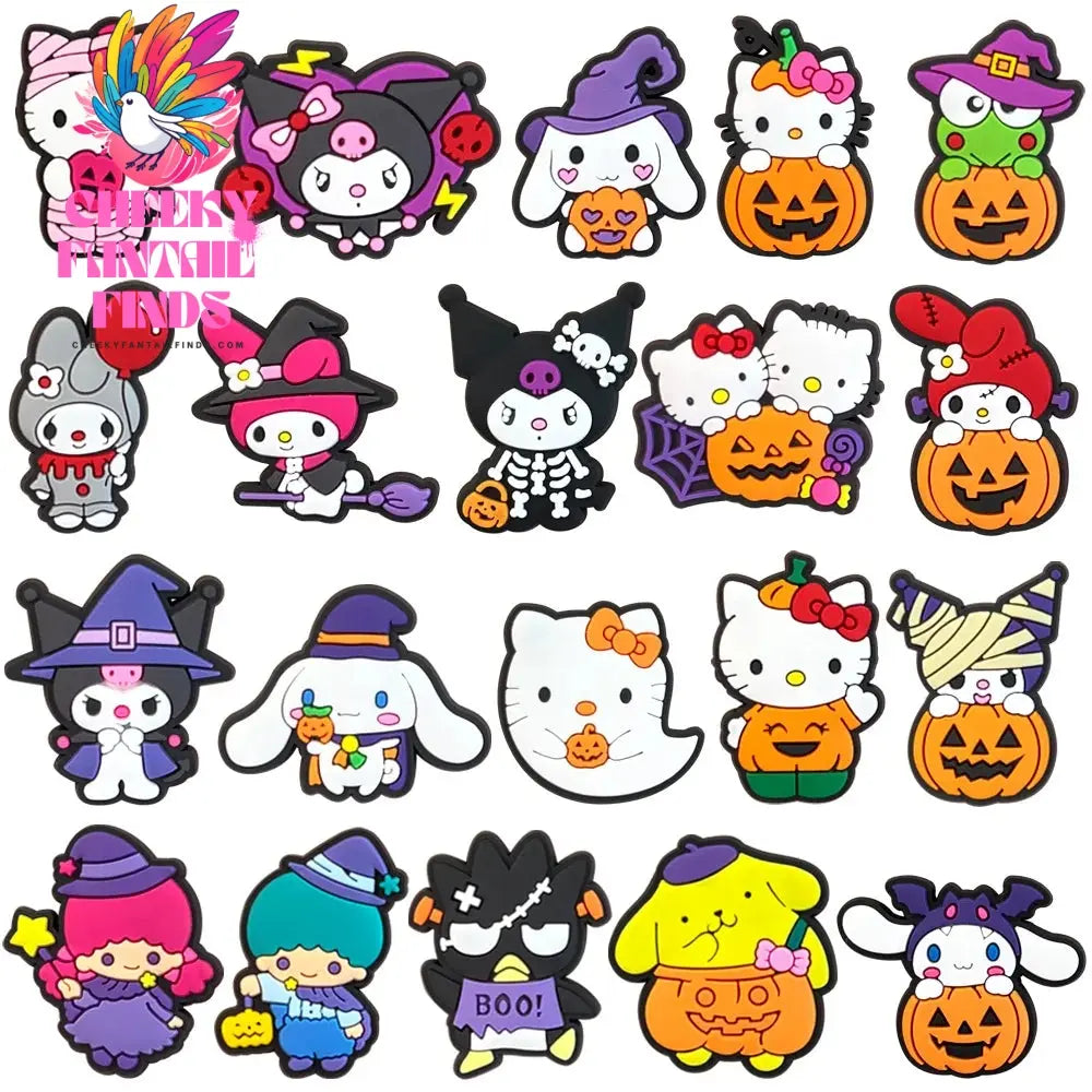 CCF 25 sets Cartoon Anime Shoe Charms Accessories PVC Shoe Decrations Wristband Buckle Kids X-mas Gifts Cheeky Fantail Finds