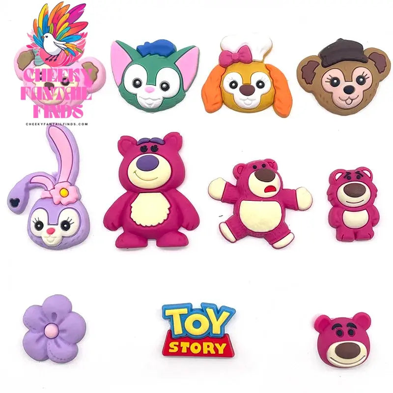 CCF 25 sets Cartoon Anime Shoe Charms Accessories PVC Shoe Decrations Wristband Buckle Kids X-mas Gifts Cheeky Fantail Finds