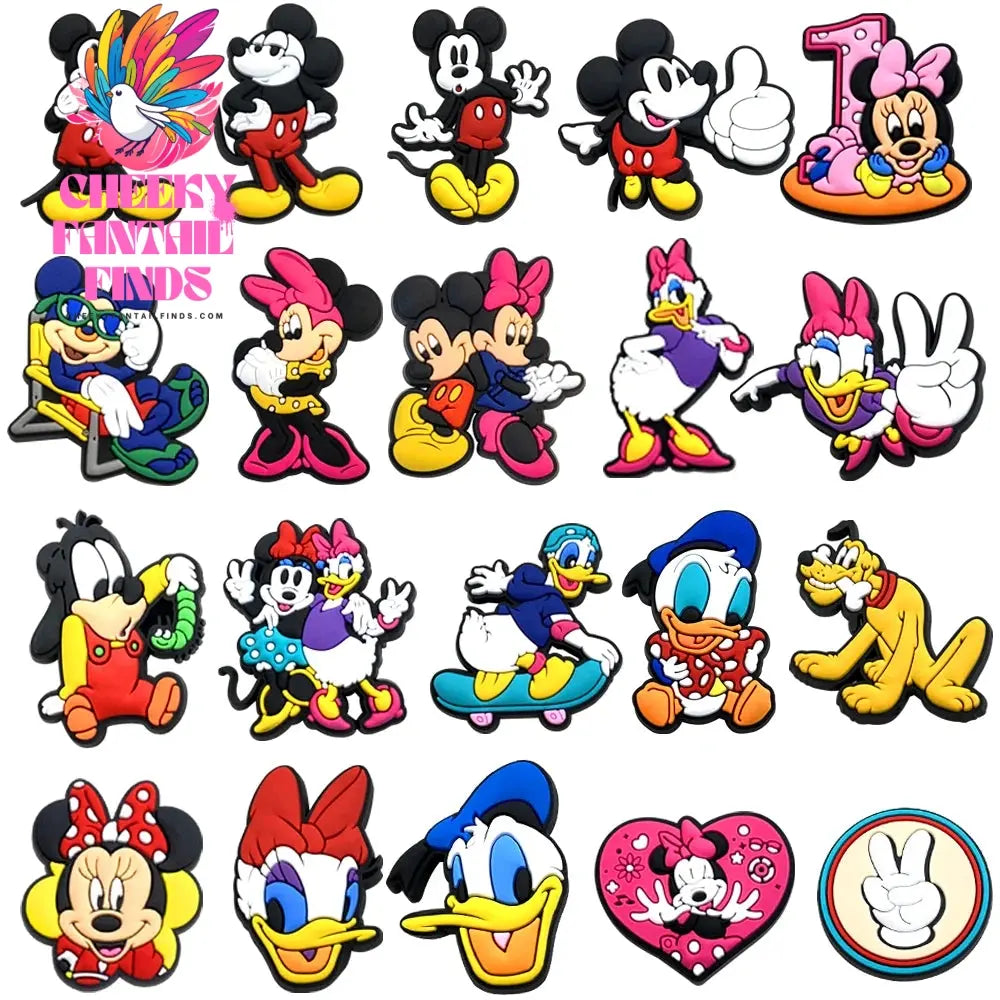 CCF 25 sets Cartoon Anime Shoe Charms Accessories PVC Shoe Decrations Wristband Buckle Kids X-mas Gifts Cheeky Fantail Finds