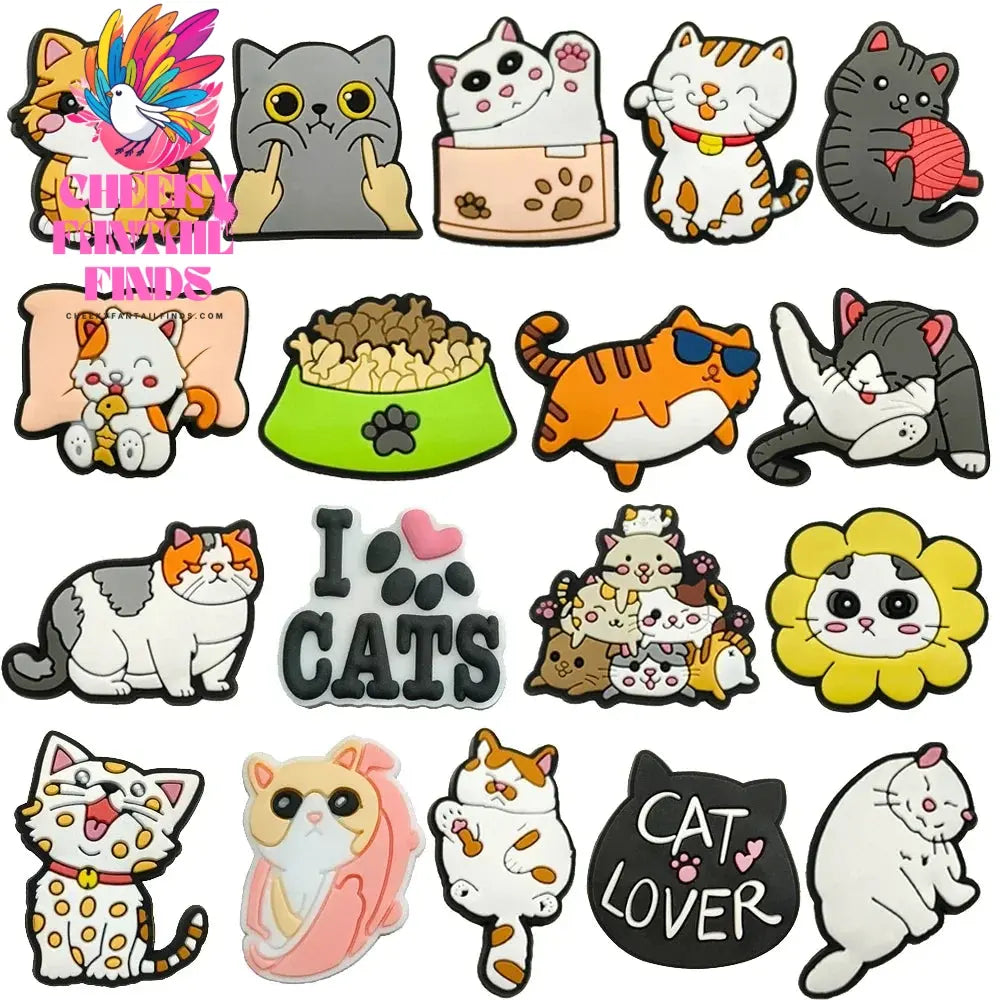CCF 25 sets Cartoon Anime Shoe Charms Accessories PVC Shoe Decrations Wristband Buckle Kids X-mas Gifts Cheeky Fantail Finds