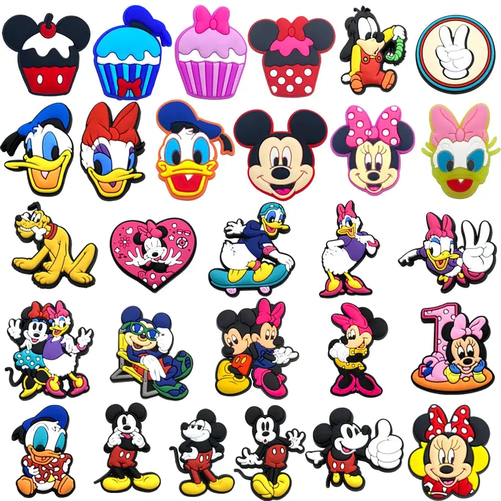 CCF 25 sets Cartoon Anime Shoe Charms Accessories PVC Shoe Decrations Wristband Buckle Kids X-mas Gifts Cheeky Fantail Finds