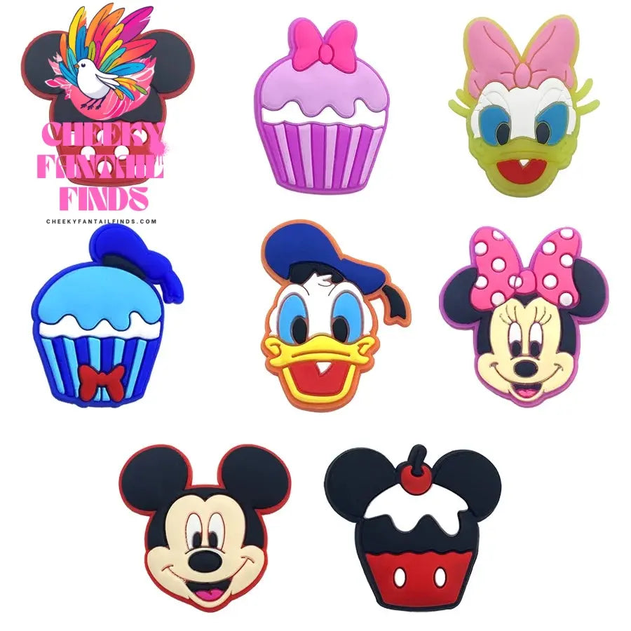 CCF 25 sets Cartoon Anime Shoe Charms Accessories PVC Shoe Decrations Wristband Buckle Kids X-mas Gifts Cheeky Fantail Finds