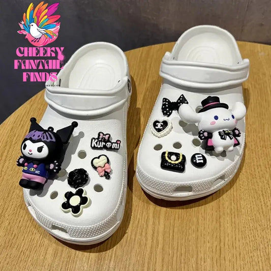 CCF Cartoon Cinnamoroll Shoe Accessories Set Cinnamoroll Melody 3D Decoration Birthday Gift Cheeky Fantail Finds