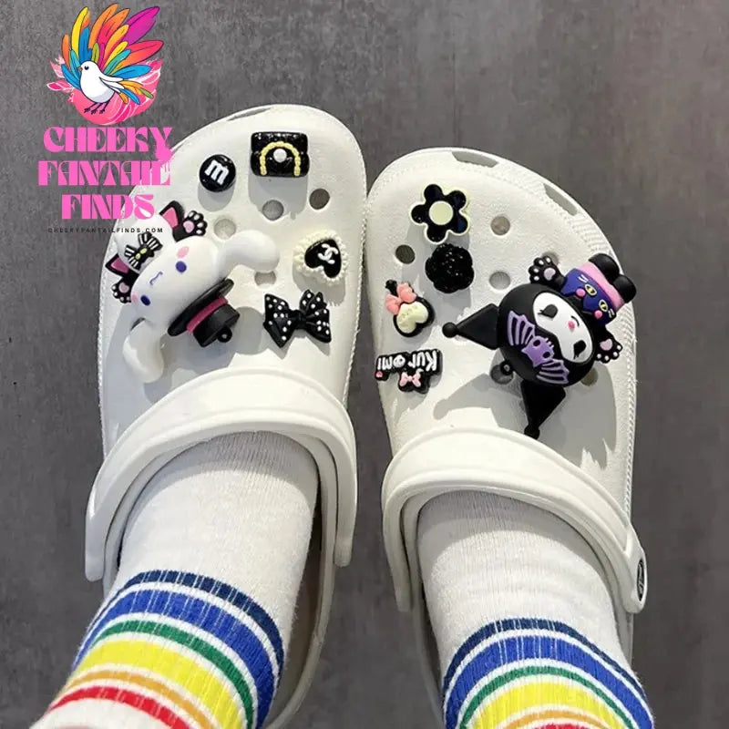 CCF Cartoon Cinnamoroll Shoe Accessories Set Cinnamoroll Melody 3D Decoration Birthday Gift Cheeky Fantail Finds