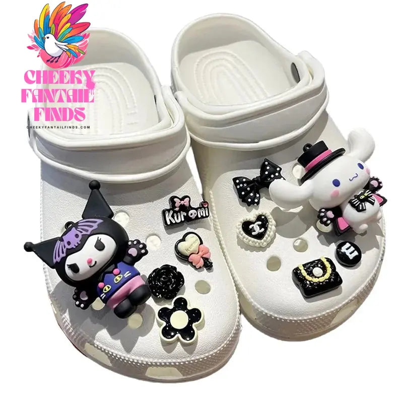 CCF Cartoon Cinnamoroll Shoe Accessories Set Cinnamoroll Melody 3D Decoration Birthday Gift Cheeky Fantail Finds