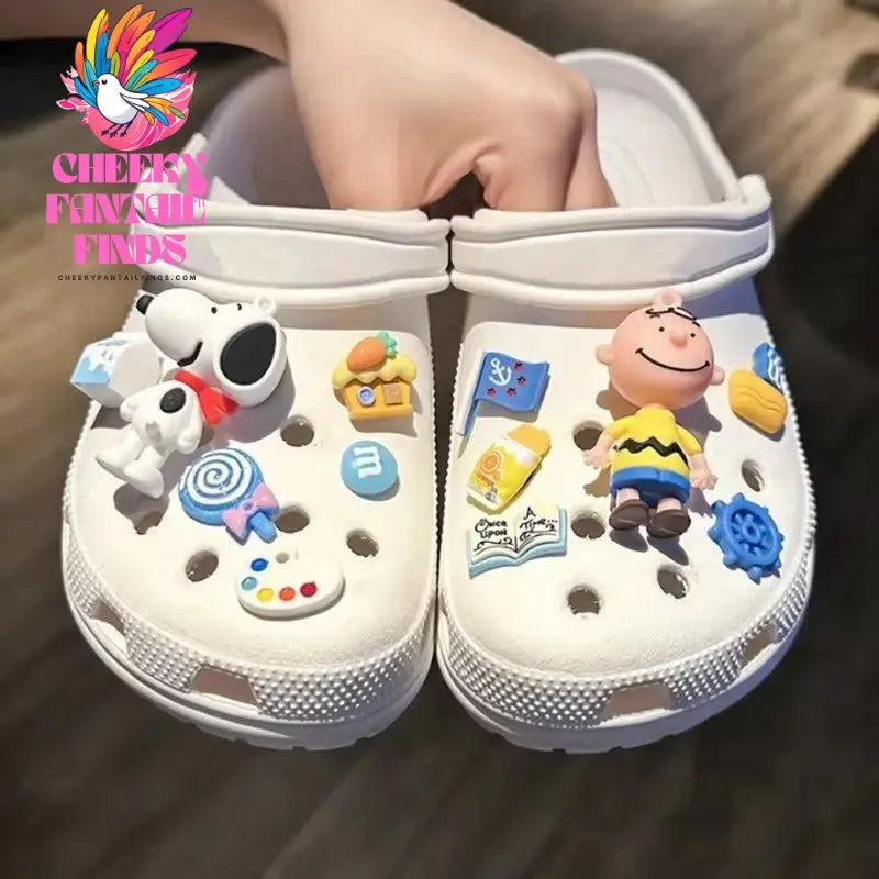 CCF Cartoon Cinnamoroll Shoe Accessories Set Cinnamoroll Melody 3D Decoration Birthday Gift Cheeky Fantail Finds