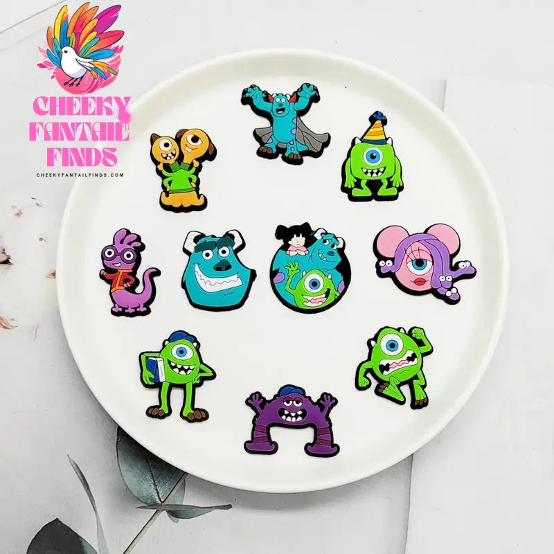 CCF Cartoon Shoe Decoration Charms Monsters Inc. University PVC Shoe Accessories Christmas Gift for Kids Party Favors Cheeky Fantail Finds