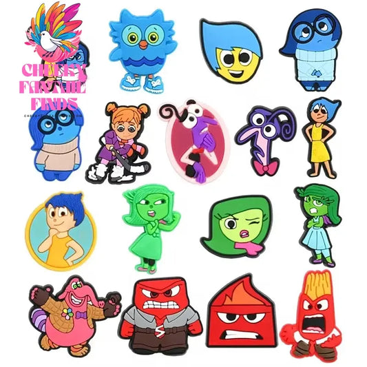 CCF Kawaii Inside Out 2 Shoe Buckle Cute Cartoon Anime Diy Pvc Shoe Decoration Clogs Charms Gift For Kids Boys Girls Teens Cheeky Fantail Finds