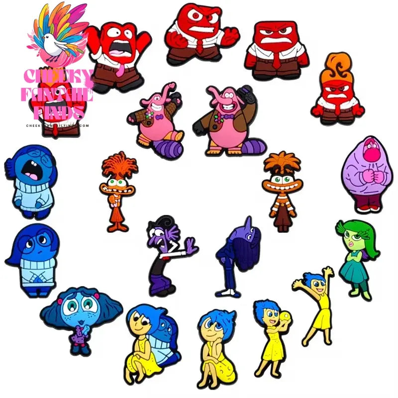CCF Kawaii Inside Out 2 Shoe Buckle Cute Cartoon Anime Diy Pvc Shoe Decoration Clogs Charms Gift For Kids Boys Girls Teens Cheeky Fantail Finds