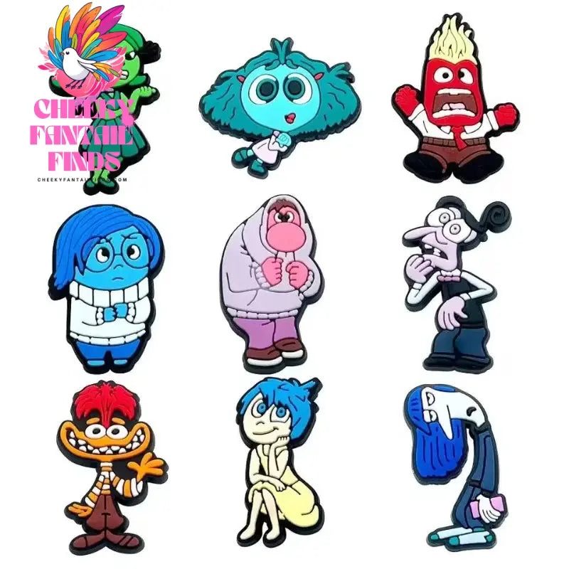 CCF Kawaii Inside Out 2 Shoe Buckle Cute Cartoon Anime Diy Pvc Shoe Decoration Clogs Charms Gift For Kids Boys Girls Teens Cheeky Fantail Finds