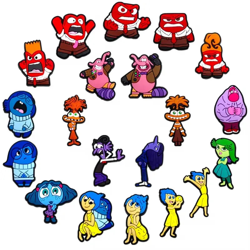 CCF Kawaii Inside Out 2 Shoe Buckle Cute Cartoon Anime Diy Pvc Shoe Decoration Clogs Charms Gift For Kids Boys Girls Teens Cheeky Fantail Finds