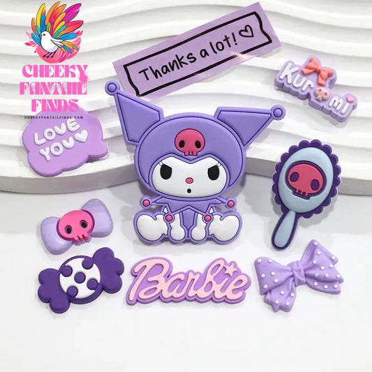 CCF New Accessories Shoes Charm Buckle Set Cartoon DIY Sandals Decoration Slippers Decoration Fashion Gift Cheeky Fantail Finds