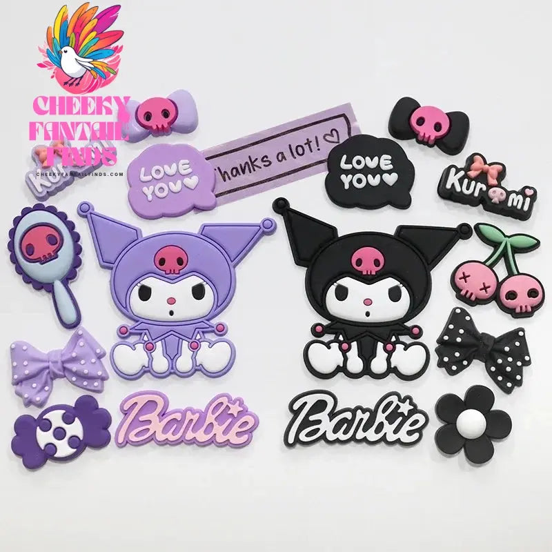 CCF New Accessories Shoes Charm Buckle Set Cartoon DIY Sandals Decoration Slippers Decoration Fashion Gift Cheeky Fantail Finds