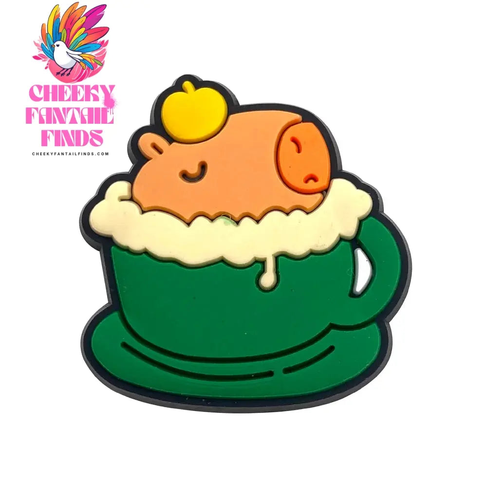 Capybara Animal Cartoon Cute Shoe Charms for Clogs Sandals Decoration Shoe Accessories Charms for Friends Gifts Cheeky Fantail Finds
